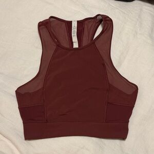 Lululemon Women's Burgundy long line bra / cropped tank